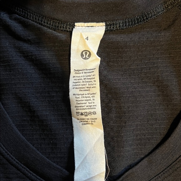 Lululemon Black Swiftly Tech Short Sleeve Shirt - Picture 3 of 3